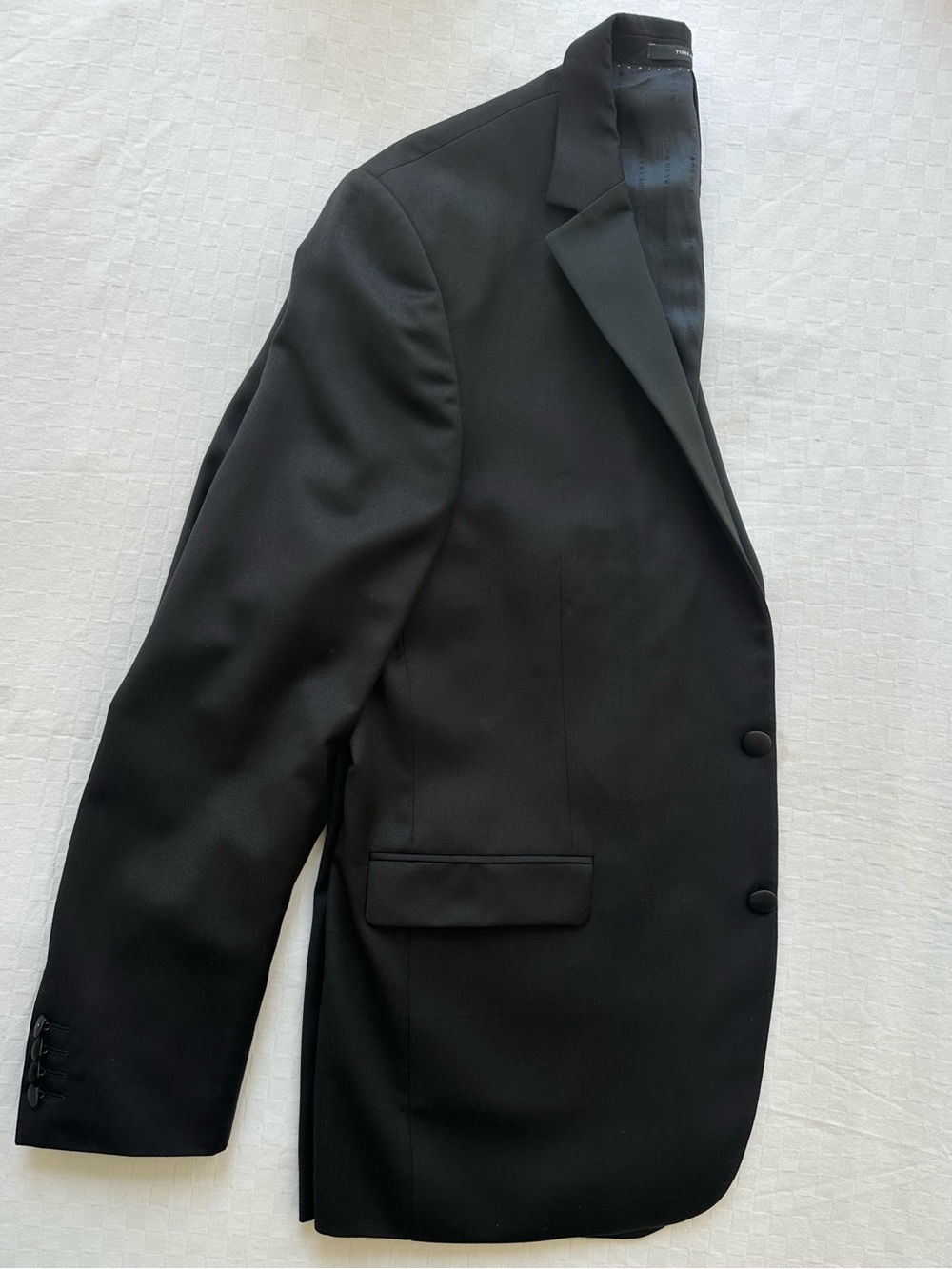 Tiger of Sweden | Satin-Accent Minimalist Dinner Blazer (Size 54)